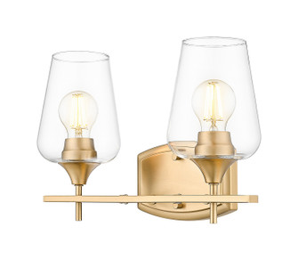 Joliet Two Light Vanity in Burnished Brass (224|4732VBBR)
