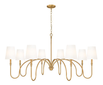Jisele Eight Light Chandelier in Rubbed Brass (224|45058RB)