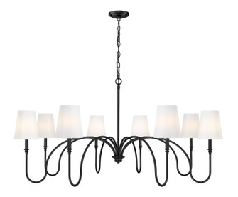 Jisele Eight Light Chandelier in Matte Black (224|45058MB)