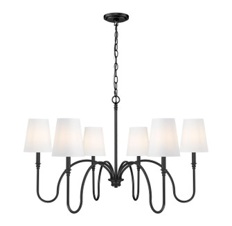 Jisele Six Light Chandelier in Matte Black (224|45056MB)