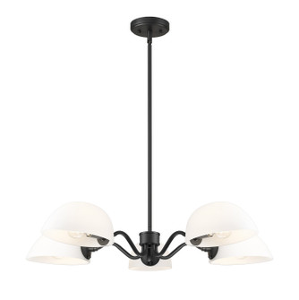Breton Five Light Chandelier in Matte Black (224|30485MB)