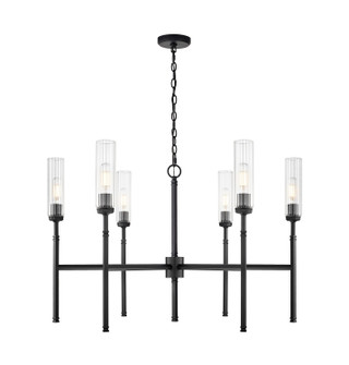 Esme Six Light Chandelier in Matte Black (224|30476MB)