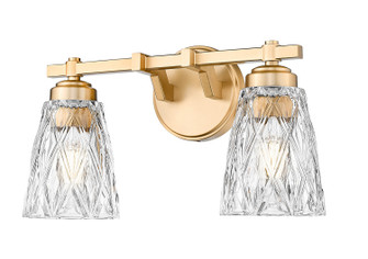 Andree Two Light Vanity in Modern Gold (224|19602VMGLD)