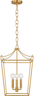 Carlyle Three Light Lantern in Burnished Brass | Burnished Brass (454|KSC1183BBS)