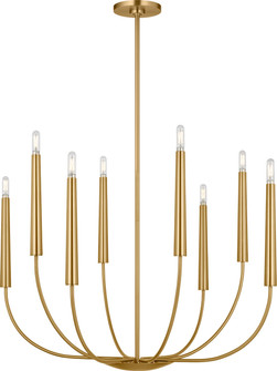 Lois Eight Light Chandelier in Burnished Brass | Burnished Brass (454|EC1198BBS)