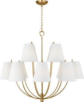 Marina 12 Light Chandelier in Burnished Brass | Burnished Brass (454|CC18412BBS)