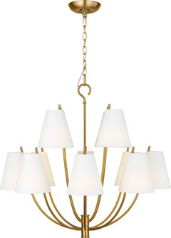 Marina 12 Light Chandelier in Burnished Brass | Burnished Brass (454|CC18312BBS)
