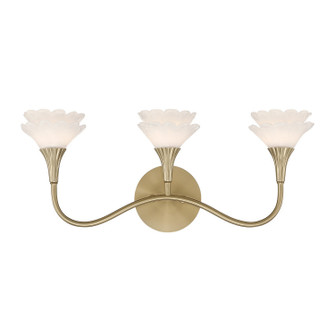 Florena Three Light Bathroom Vanity in Noble Brass (51|850813127)