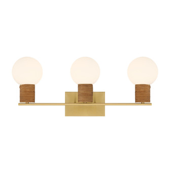 Jarrell Three Light Bathroom Vanity in Warm Brass (51|840813322)