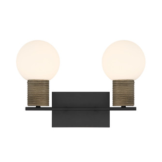 Jarrell Two Light Bathroom Vanity in Matte Black (51|840812BK)