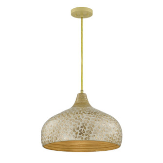 Kemp One Light Pendant in Ivory and Gold Shell (51|798771336)