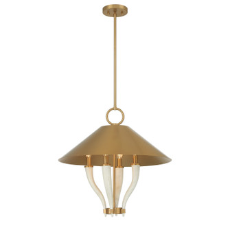 Hearne Four Light Pendant in Warm Brass (51|763084322)