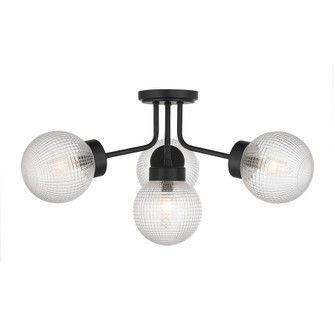 Coral Four Light Semi-Flush Mount in Matte Black (51|63364489)