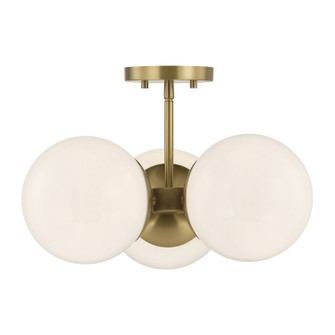 Turin Three Light Chandelier in Warm Brass (51|165233322)