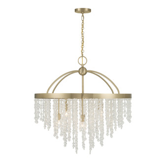 Jeanette Eight Light Chandelier in Noble Brass (51|164518127)
