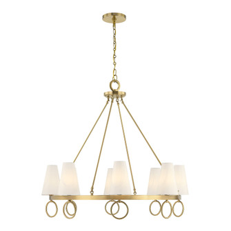 Wilkes Eight Light Chandelier in Warm Brass (51|147028322)