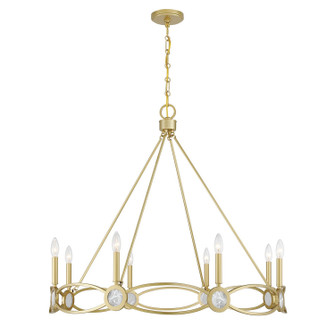 Minette Eight Light Chandelier in Spun Gold (51|141028328)