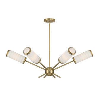 Denison Six Light Chandelier in Warm Brass (51|131986322)