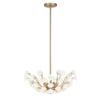Flores Four Light Chandelier in Noble Brass (51|125004127)