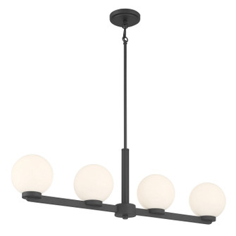 Ardeva Four Light Linear Chandelier in Matte Black (59|97104MB)