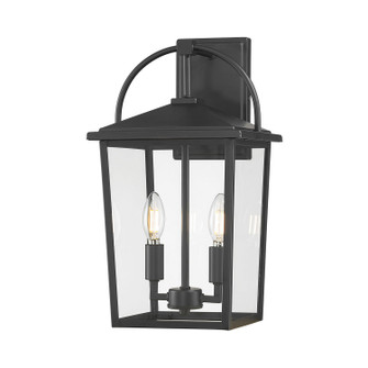 Strathden Two Light Lantern in Powder Coated Black (59|66202PBK)