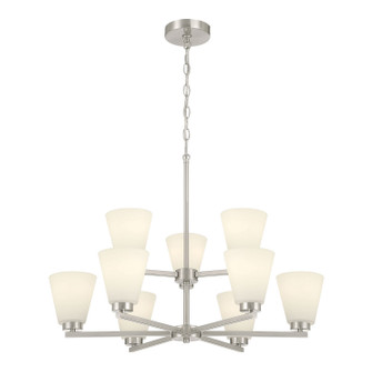 Strayhan Nine Light Chandelier in Brushed Nickel (59|64109WGBN)