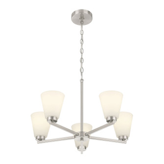 Strayhan Five Light Chandelier in Brushed Nickel (59|64105WGBN)