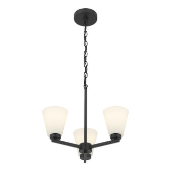 Strayhan Three Light Chandelier in Matte Black (59|64103WGMB)