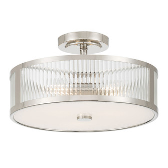 Ardezia Three Light Semi-Flush Mount in Polished Nickel (59|23303PN)