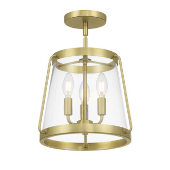 Adabella Three Light Semi-Flush Mount in Vintage Brass (59|230103VB)