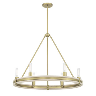 Rovessa Six Light Chandelier in Vintage Brass (59|207106VB)