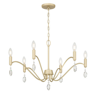 Aureline Six Light Chandelier in Aged Silver (59|205106AGSI)