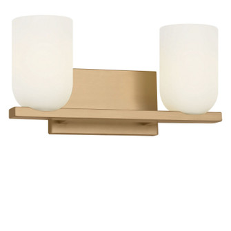 Neblina Two Light Vanity in Satin Brass (1|GLV1962SBE)