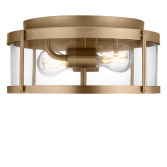 Lumra Two Light Flush Mount in Satin Brass (1|GLF1732SBE)
