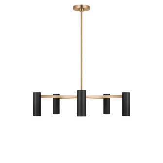 Zentro Five Light Chandelier in Satin Brass (1|GLC2055SB)