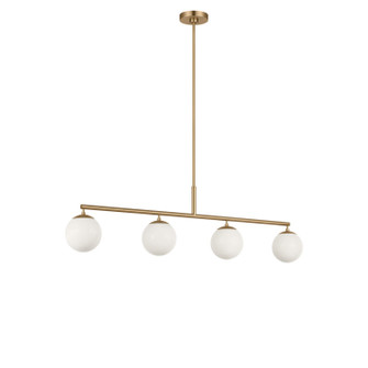 Nube Four Light Linear Chandelier in Satin Brass (1|GLC1814SB)