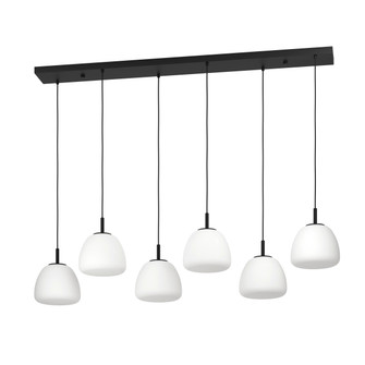 Balmes Six Light Linear Pendant in Black (217|390203A)