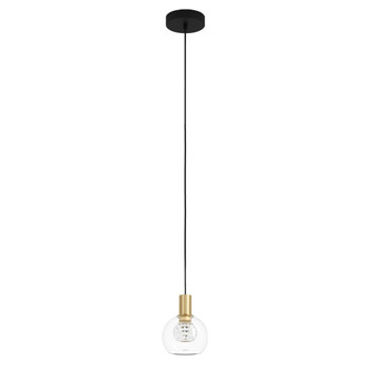 Terque LED Pendant in Black & Brushed Gold (217|206858A)