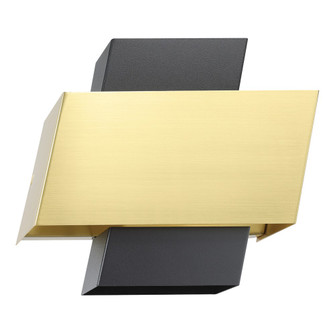 Timparossa One Light Wall Sconce in Black & Brushed Brass (217|205839A)