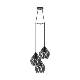 Carlton Three Light Pendant in Black (217|202042A)