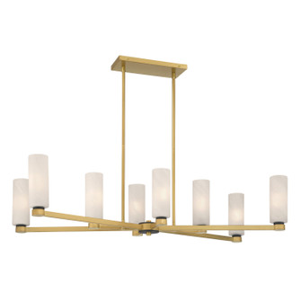Wexmere Eight Light Linear Chandelier in Legacy Brass (7|12327876)