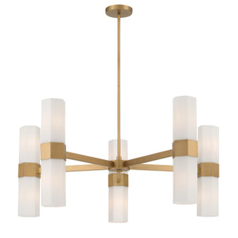 Delgada Ten Light Chandelier in Legacy Brass (7|12129732)