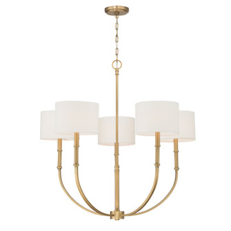 Molvene Five Light Chandelier in Legacy Brass (7|12115732)