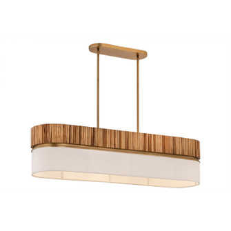 Nebri Five Light Linear Chandelier in Legacy Brass (7|12055732)