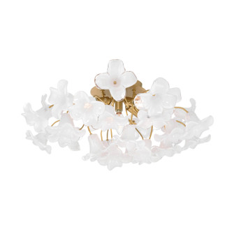 Bloome Five Light Semi-Flush Mount in Legacy Brass (29|N2225732)