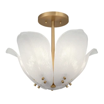 Orchid Five Light Semi-Flush Mount in Legacy Brass (29|N2214732)