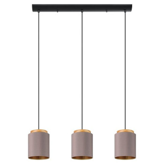 Albariza Three Light Linear Pendant in Black (217|99446A)