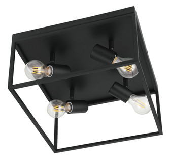 Silentina Four Light Ceiling Mount in Black (217|98334A)