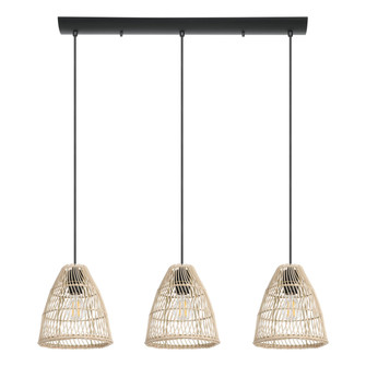 Ayesgarth Three Light Pendant in Black (217|43867A)