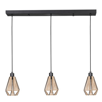 Adwickle Three Light Pendant in Black (217|43777A)